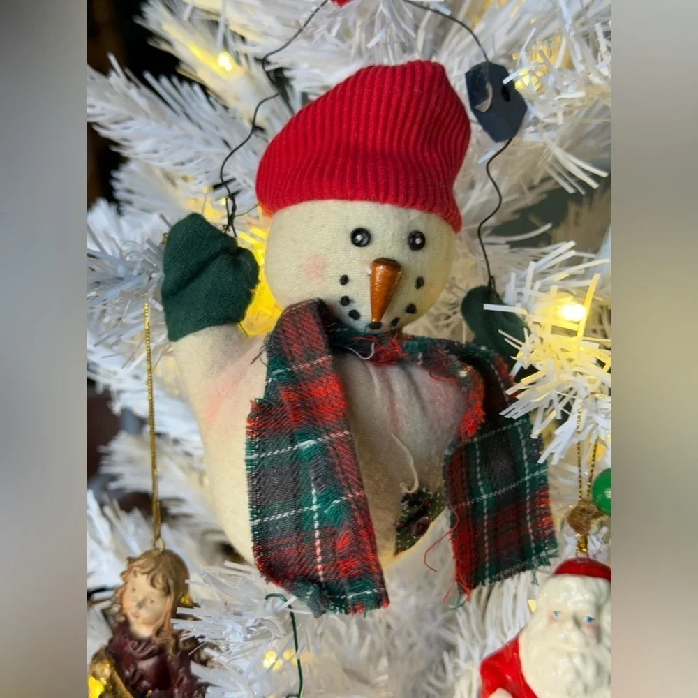 Festive Snowman and Santa Holiday Ornaments Set